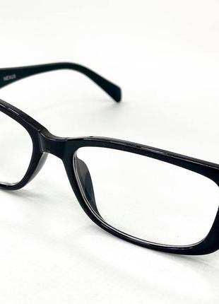 Коригуючі окуляри для зору жіночі прямокутні в пластиковій оправі з матовими дужками