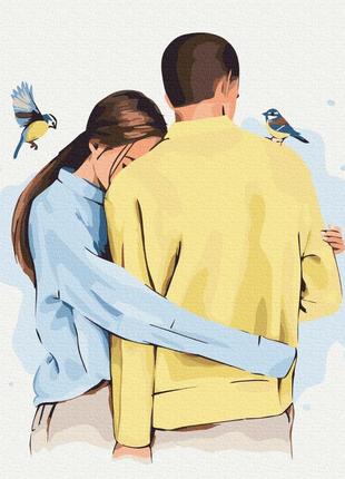 Картина по номерам 48х60 на деревянном подрамнике "в твоих объятиях © alla berezovska" bs53452l