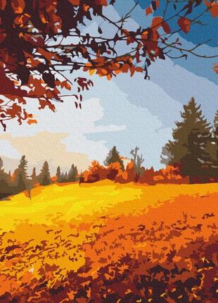 Картина по номерам 48х60 на деревянном подрамнике "oсенний лес" bs52622l