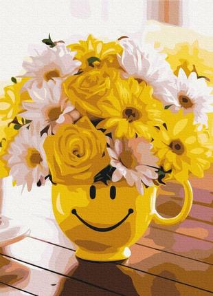 Картина за номерами 48х60 на дерев'яному підрамнику "букетик щастя" bs34186l