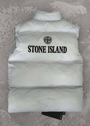 Жилет stone island н сірий4 фото