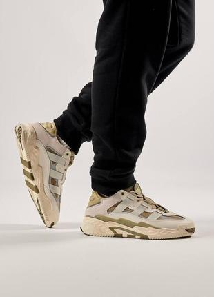 Мужские кроссовки adidas niteball beige & olive