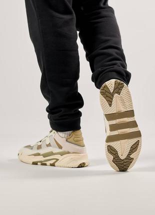 Мужские кроссовки adidas niteball beige & olive3 фото