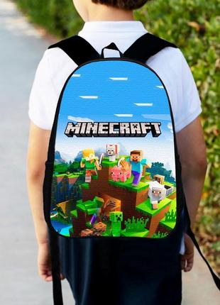 Рюкзак детский майнкрафт "minecraft" 34х27см,городской ранец для мальчика с принтом