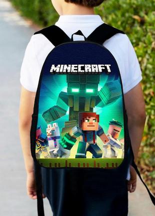 Рюкзак детский майнкрафт "minecraft" 34х27см,городской ранец для мальчика с принтом