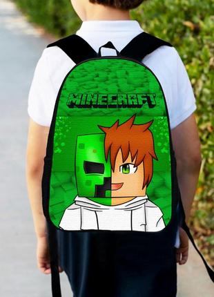 Рюкзак детский майнкрафт "minecraft" 34х27см,городской ранец для мальчика с принтом