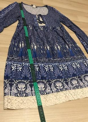 Ніжна блакитна сукня з мереживом6 фото