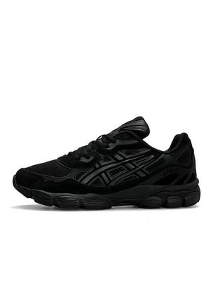 Мужские кроссовки asics gel nyc black черные замшевые спортивные кросовки асикс гель демисезонные