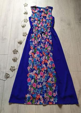 Летнее длинное платье в цветочный принт1 фото