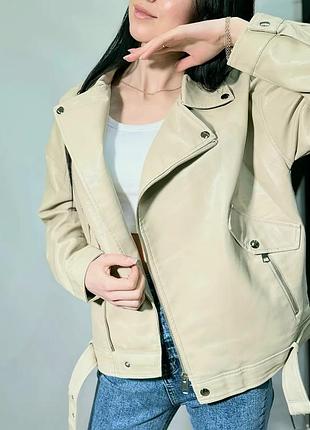 Куртка кож.зам. косуха молочна