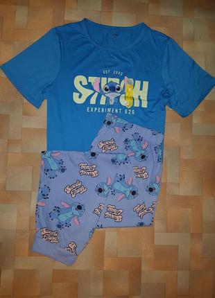 Красивая, яркая пижама, комплект котон стич, stitch disney l размер
