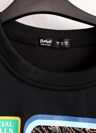 Черный мужской свитшот +бафф кофта худи с принтом привидение призрак стимпанк готика romwe s 4410 фото