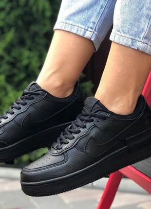 Nike air force 1 shadow черные