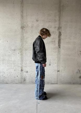 Handmade craziest jeans streetwear y2k sk8 vintage archive punk gothic opium avant  merch affliction  new rock6 фото