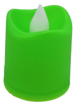 Декоративная свеча cx-21 led, 5 см (зеленый) от lamatoys