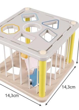 Сортер - дерев'яний сенсорний куб kruzzel (22885)9 фото