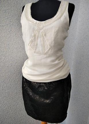 Комплект з спідницею у стразах next