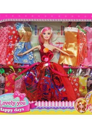 Кукла с гардеробом "lovely you" в красном от lamatoys