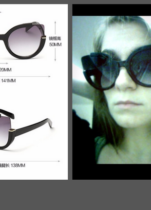 Стильні сонцезахисні окуляри, котячі очі4 фото