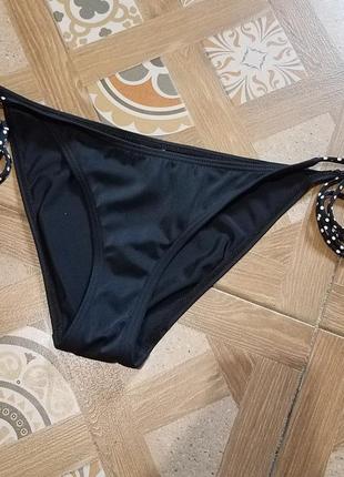 Бикини низ купальника купальные трусы черные xs s bikini на завязках