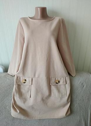 Платье  р 16, рукав 3/4, идеальное состояние