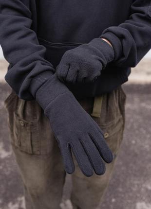 Сенсорні флісові перчатки without creen 4-2 black4 фото
