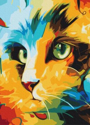 Кот в ярких красках