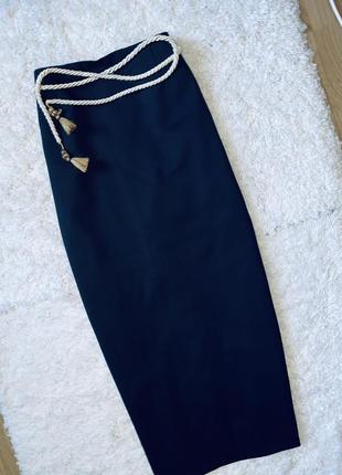 Шикарная чёрная юбка в пол/ бренд dorothy perkins  размер 12 uk /40 euro
