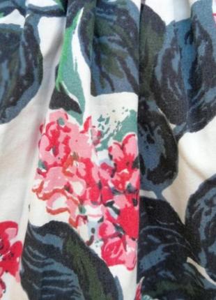 Юбка миди с карманами boden коттон хлопок расклешенная в принт цветы6 фото