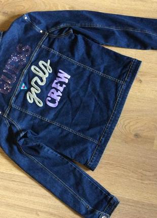 Нереально красивая джинсовая куртка guess Черные оригинал р 16(подросток) или s новая
