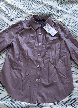 Рубашка zara кожзам 5