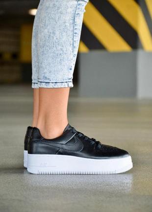 Кросівки жіночі nike air force 1 sage low black2 фото