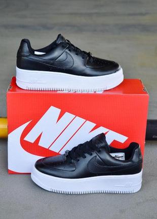 Кросівки жіночі nike air force 1 sage low black6 фото