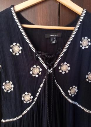 Блуза-туніка із вишивкою, віскоза2 фото