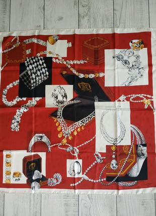 Потрясающий шелковый платок от cartier paris
