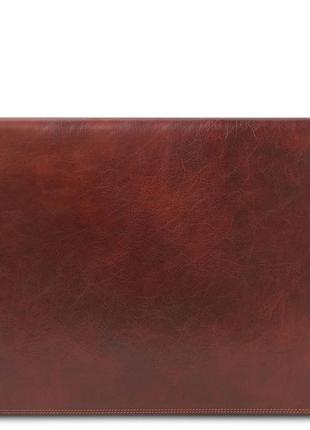 Кожаный бювар, коврик на стол руководителя (италия) tl142054 с органайзером (коричневый) r_7310