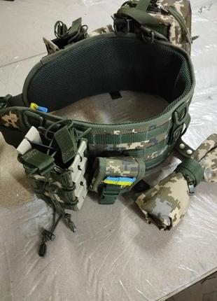 Рпс пояс тактичний мультикам піксель олива без підсумків