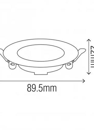 Led светильник точечный 3w 4200к aura-3 врезной2 фото