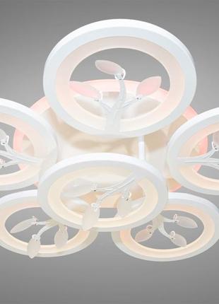 Современная люстра с пультом и подсветкой 85вт белый