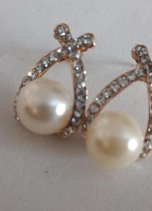 Серьги пусеты европа.2 фото