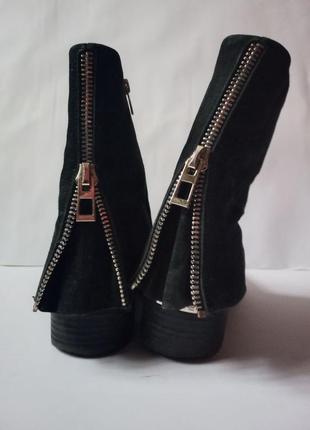 Ботинки чорные замшевые с мехом2 фото