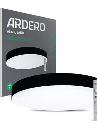 Led светильник с пультом 60w ardero al6085ard nova 50см черный + белый