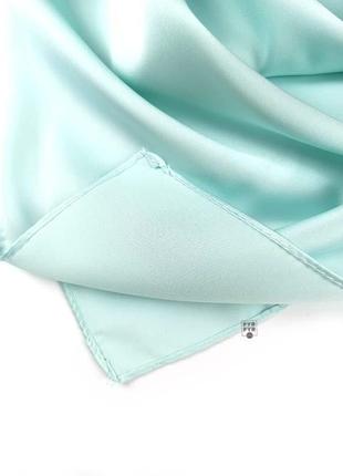 Платок однотонный шелк мятный шелковый новый качественный