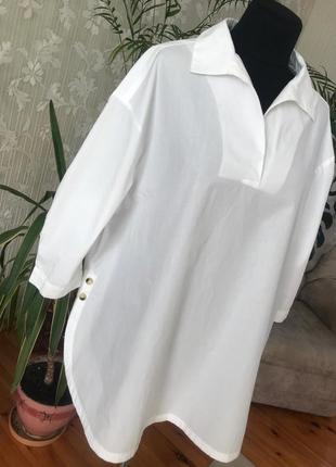 Блуза вільного крою поплін2 фото