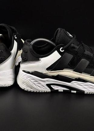 Кросівки жіночі adidas originals niteball black & beige & white5 фото