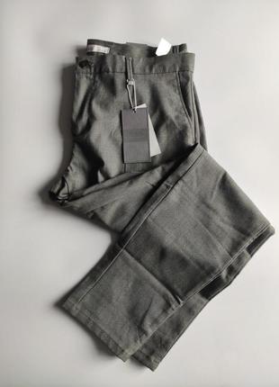 Брюки zara slim fit 44 eu light olive creme2 фото