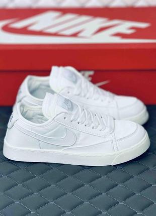 Кроссовки  женские текстиль nike court royal all white кеды найк белые