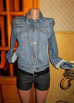 Джинсовая куртка пиджак mng jeans на стройняшку или подростка