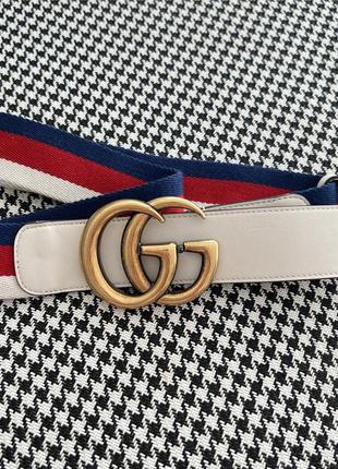 Gucci оригінал італія дизайнерський білий ремінь пояс