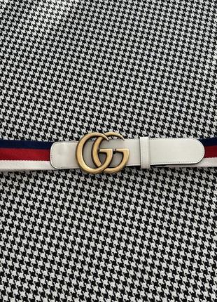 Gucci оригінал італія дизайнерський білий ремінь пояс2 фото